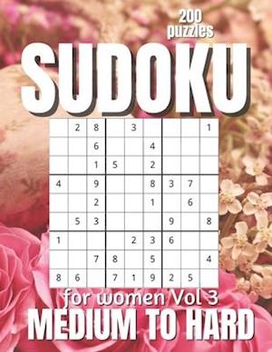 Sudoku For Women Medium to Hard: Large Print Sudoku Puzzles for Adults and Seniors with Solutions Vol 3