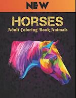 Horses Adult Coloring Book Animals Horses: 50 One Sided Horse Designs Coloring Book Horses Stress Relieving 100 Page Coloring Book Horses Designs for 