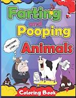 Farting and Pooping Animals Coloring Book: Funny Gift Ideas for Kids Adult Teens Relief Stress and Relaxation 