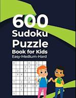 600 Sudoku Puzzle Book for Kids Easy-Medium-Hard