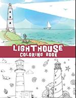 lighthouse coloring book : Beautiful relaxing Lighthouses / seashores scenes, Lighthouse scenes Coloring Pages 