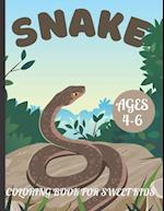 Snake Coloring Book for Sweet Kids Ages 4-6