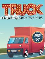 Truck Coloring Book for Kids Ages 5-7