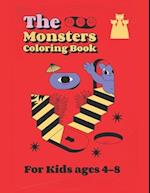 The Monsters Coloring Book For Kids ages 4-8