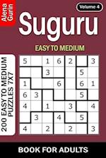 Suguru puzzle book for Adults: 200 Easy to Medium Puzzles 7x7 (Volume 4) 