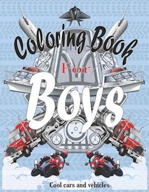 Coloring Books For Boys Cool Cars And Vehicles