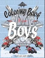 Coloring Books For Boys Cool Cars And Vehicles