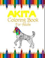 Akita Coloring Book For Adults
