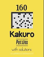 160 Kakuro Puzzles with solutions on goldenrod background
