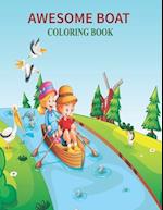 Awesome Boat Coloring Book