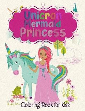 Unicorn Mermaid Princess Coloring Book for Kids