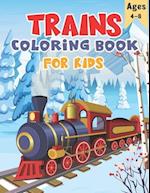 TRAINS COLORING BOOK FOR KIDS AGES 4-8: 50 Unique Train Coloring Pages for Kids Ages 4-8 - A Great Gift for Kids 