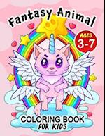 Fantasy Animal Coloring Book for kids ages 3-7