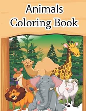 Animals Coloring Book: Educational Coloring Books for Kids My First Animal Coloring Book for Kids Learn Fun Facts Practice Handwriting and Color Hand