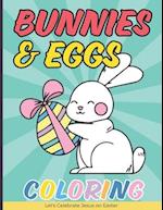 Bunnies & Eggs Coloring Book for Kids