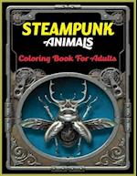 Steampunk Animals Coloring Book For Adults