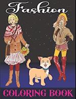 Fashion Coloring Book : Cute Fashion Coloring Book for Girls 