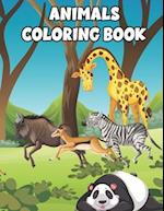 Animals Coloring Book: This Coloring Books for Boys and Girls Cool Animals for Boys and Girls Aged 3-9 Coloring Books for Kids Awesome Animals Cute C