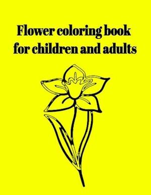 Flower coloring book for children and adults