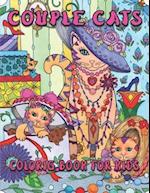 Couple Cats Coloring Book For Kids