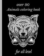 over 90 Animals coloring book for all level