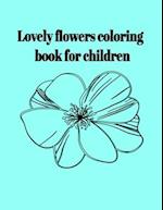 Lovely flowers coloring book for children