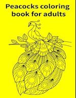 Peacocks coloring book for adults