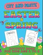 Easter & Spring Cut and Paste Activity Book for Kids Age 4-8