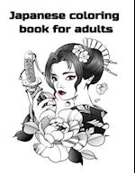 Japanese coloring book for adults