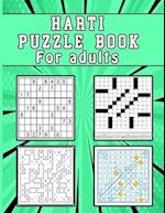 Harti Puzzle Book for Adults: large print Puzzle book mixed ! Soduko , word search , CodeWord and Slitherlink 