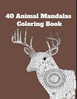 40 Animal Mandalas Coloring Book