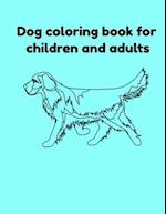 Dog coloring book for children and adults