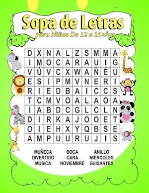 Sopa de Letras para Niños De 12 a 15 años