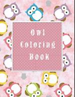 owl coloring book: relax in color , for children and adult 