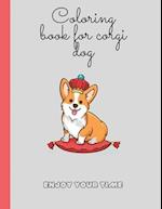 colouring book for corgi dog