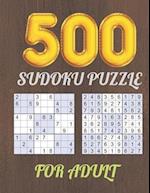 500 Sudoku Puzzle for Adult