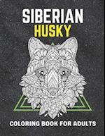 Siberian husky coloring book for adults