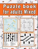 Puzzle book for adults Mixed: Large print Puzzle book! Soduko , word search , CodeWord and CrossWord 111 pages 