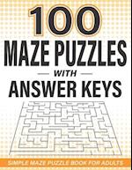 100 Maze Puzzles with Answer Keys