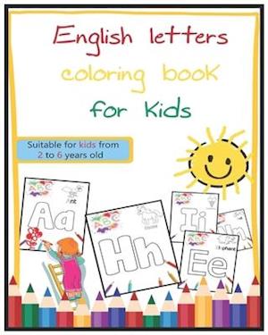 English letters coloring book for kids