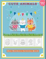 Dot Markers Activity Book, Cute Animals