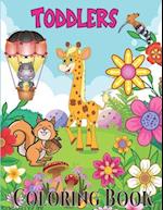 Toddlers Coloring Book : Fun With Animals, Plants, Flowers , Shapes, Fruits, Vegetables, and Other Coloring Elements 