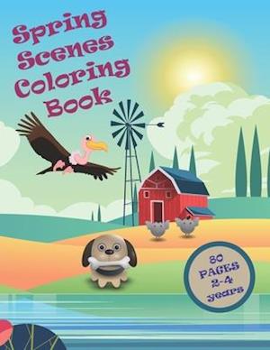 Spring Scenes Coloring Books