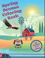 Spring Scenes Coloring Books