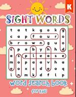Sight Words Word Search Book for Kids: Sunny Kindergarten Workbooks Sight Words Learning Materials Brain Quest Curriculum Activities Workbook Workshee