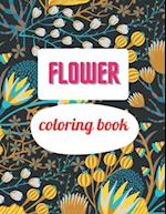 Flower coloring book: A Coloring Book of 35 Unique garden Coe Stress relief Book Designs Paperback 