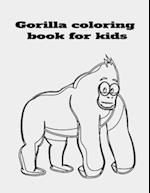 Gorilla coloring book for kids