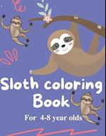 Sloth Coloring book for 4-8 year olds
