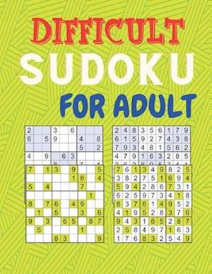 Difficult Sudoku for Adult