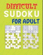 Difficult Sudoku for Adult